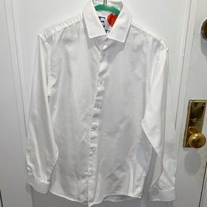 Isaac Mizrahi White Button Down Shirt Boys Size 16
